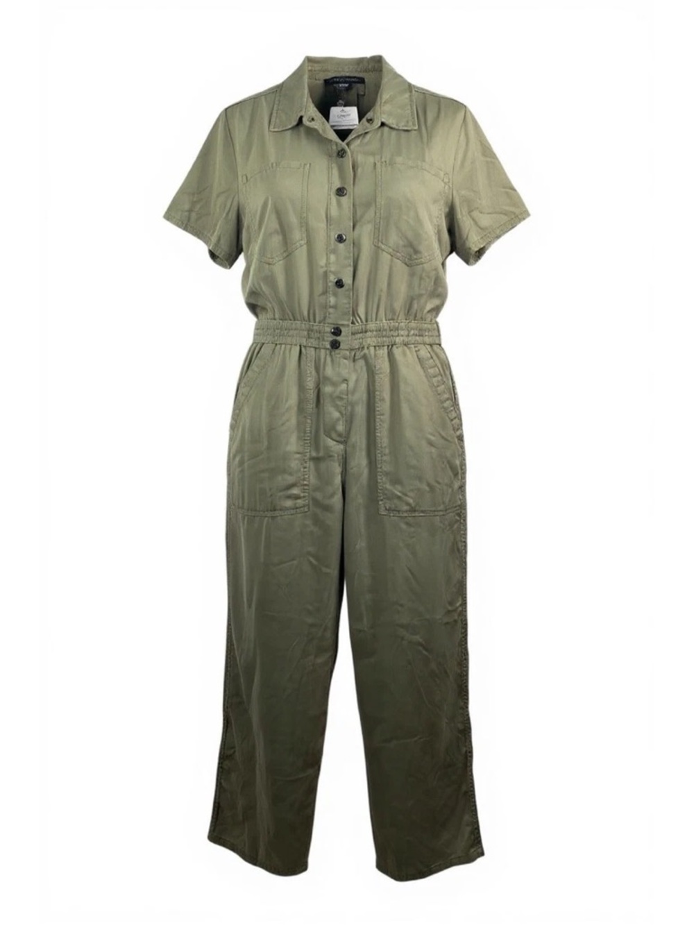 SANCTUARY WOMEN'S Green olive
Lyocell Utility Jumpsuit Size Small